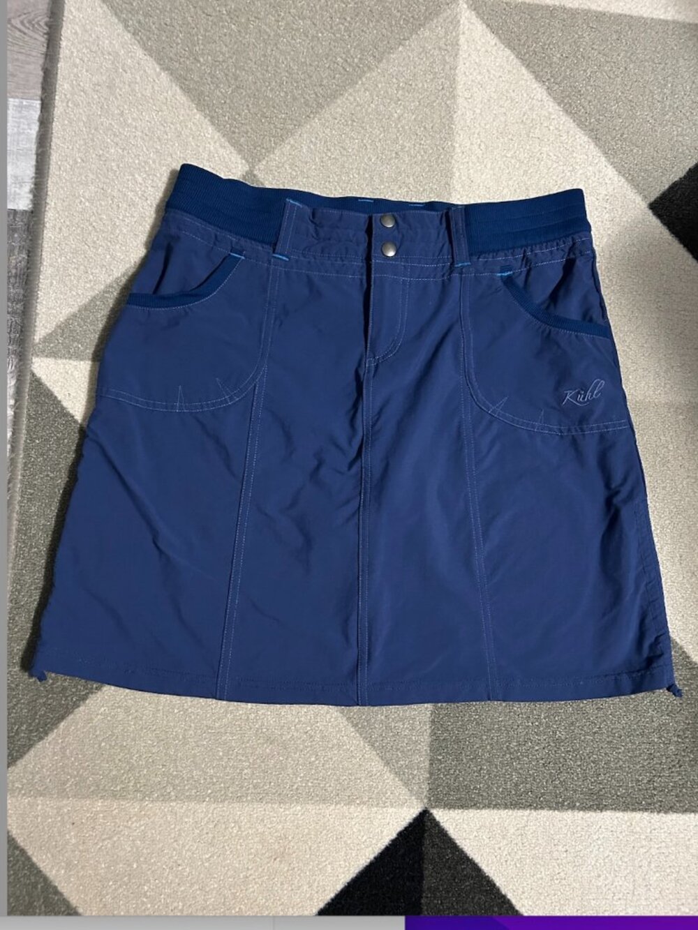 KUHL Durango Navy/Blue‎ Hiking Active Skort Cinched Sides Women's Size 8